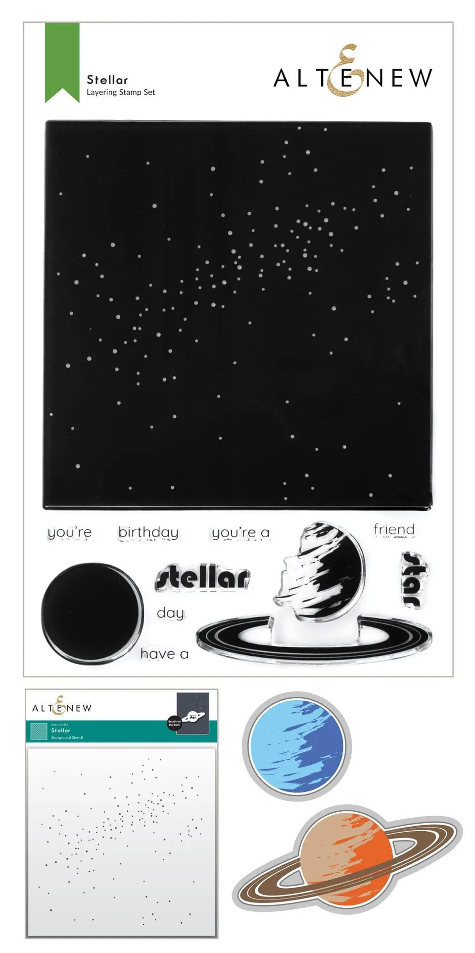 altenew-stellar-schablone-sterne-galaxy-6x8 image 1