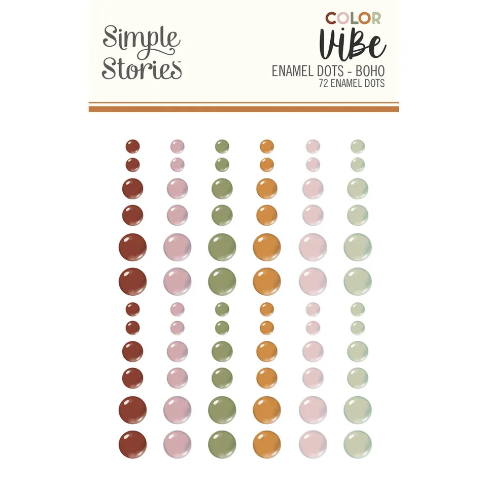 simple-stories-color-vibe-enamel-dots-boho-72-tlg-punkte image 1