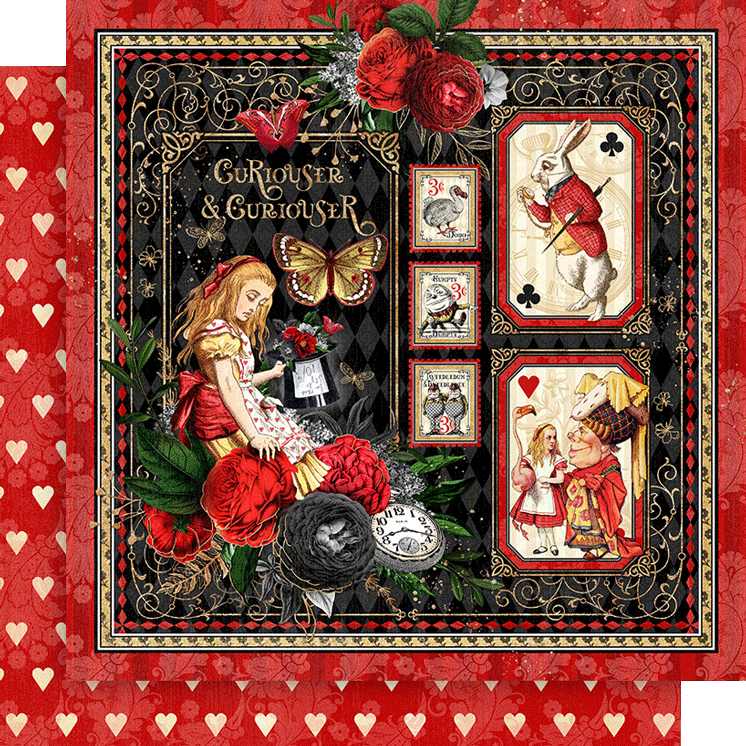 graphic-45-curiouser-curiouser-12x12-collection-pack-alice-papier image 2