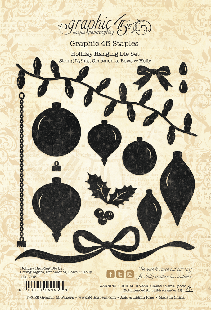 graphic-45-holiday-hanging-die-set-stanzschablonen-15-tlg-weihnachten image 1