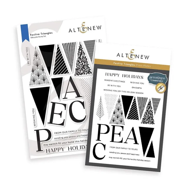 altenew-festive-triangles-press-plate-geometrisch-bundle image 1