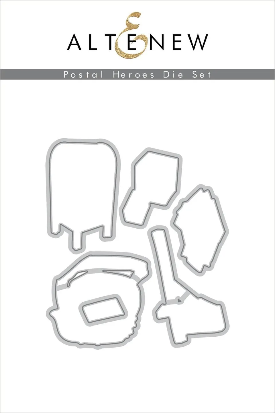 altenew-postal-heroes-stanzschablonen-6-teilig-brief-set image 1