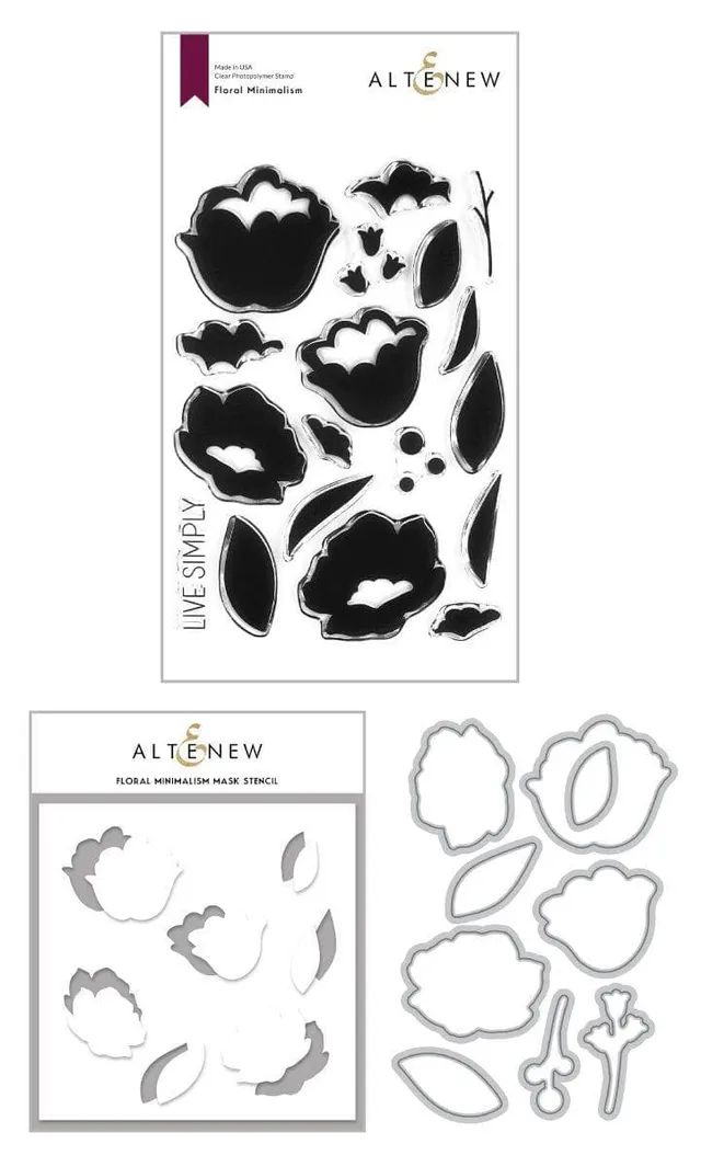 altenew-floral-minimalism-stencil-schablone-komplett-bundle image 1