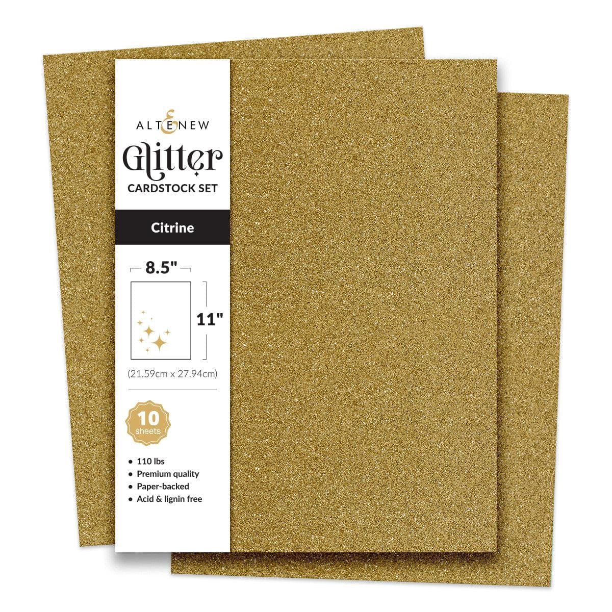 altenew-glitter-cardstock-citrine-glitzerkarton-10-blatt image 1