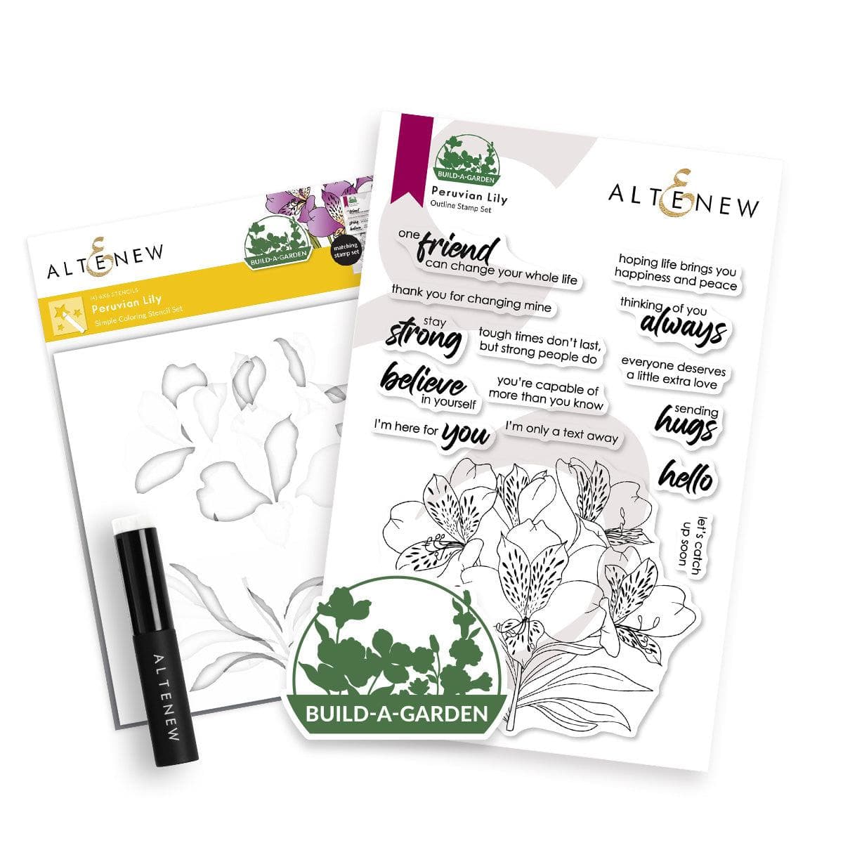 altenew-build-a-garden-peruvian-lily-stempel-schablone-lilie image 2