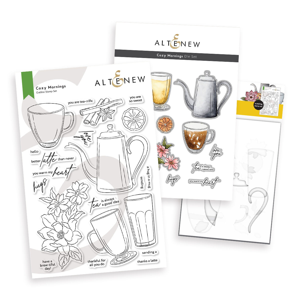altenew-cozy-mornings-complete-bundle-stempel-schablonen-herbst image 1