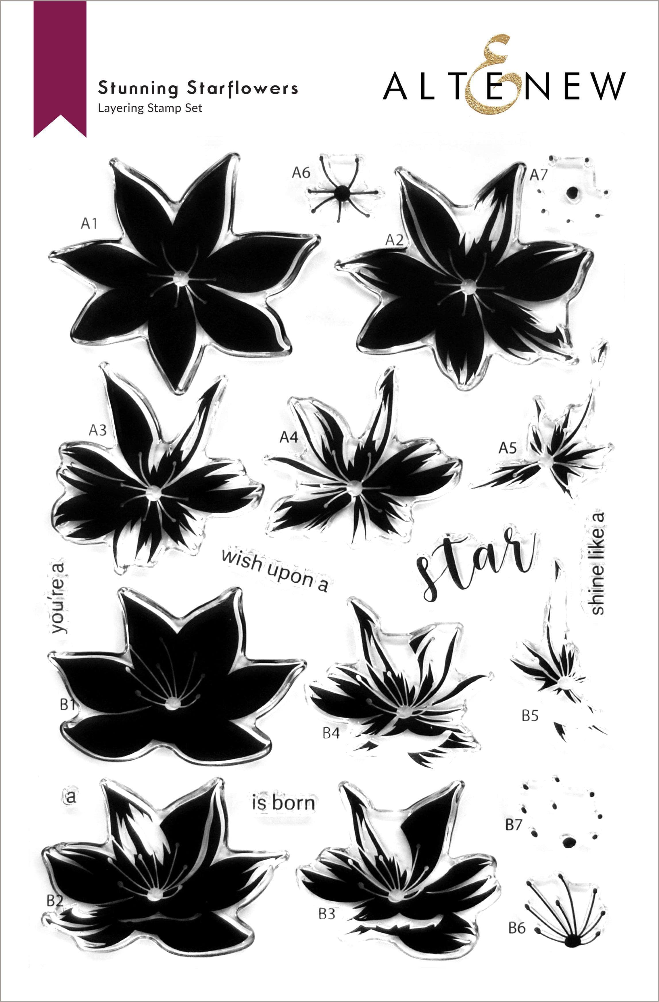 altenew-stunning-starflowers-stempelset-6x8-sternblume image 1