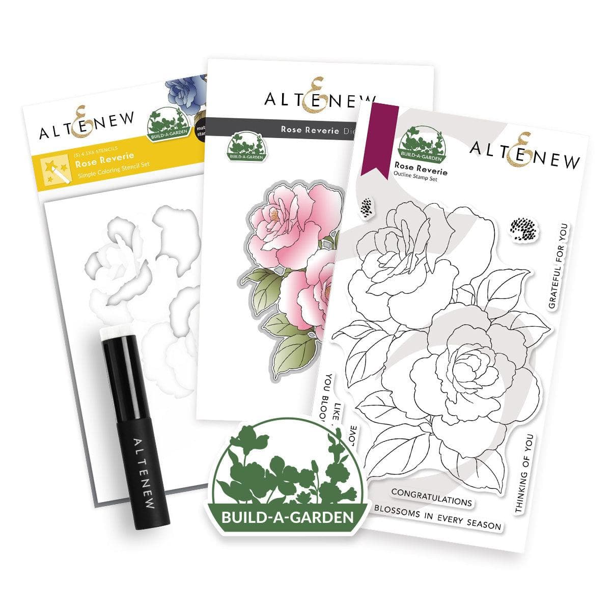 altenew-build-a-garden-rose-reverie-stempel-schablone-stanze image 1