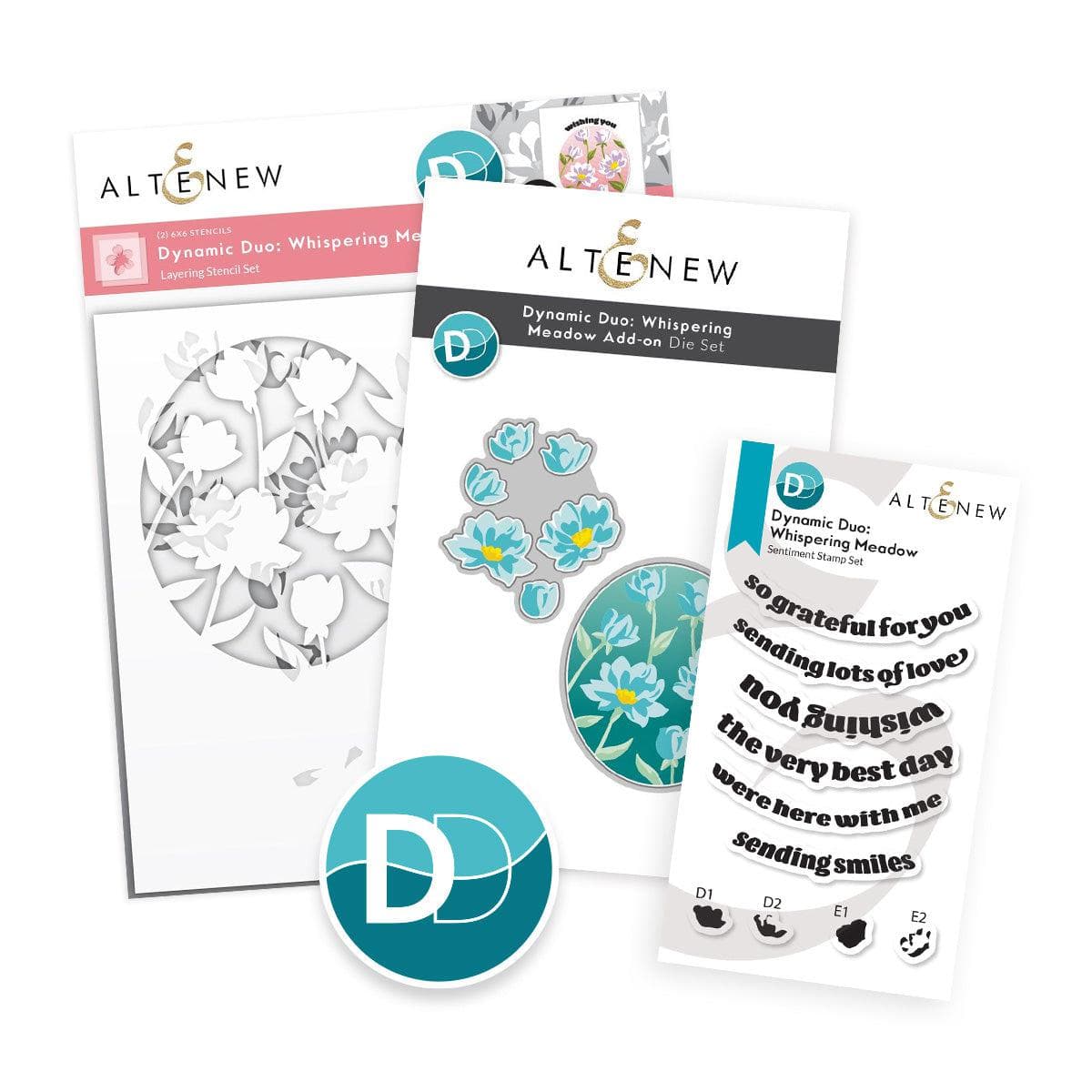 altenew-dynamic-duo-whispering-meadow-stempel-stanzen-bundle image 1
