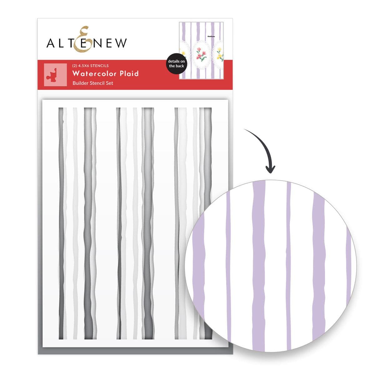 altenew-watercolor-plaid-builder-schablone-2-in-1-karo-11x15cm image 1
