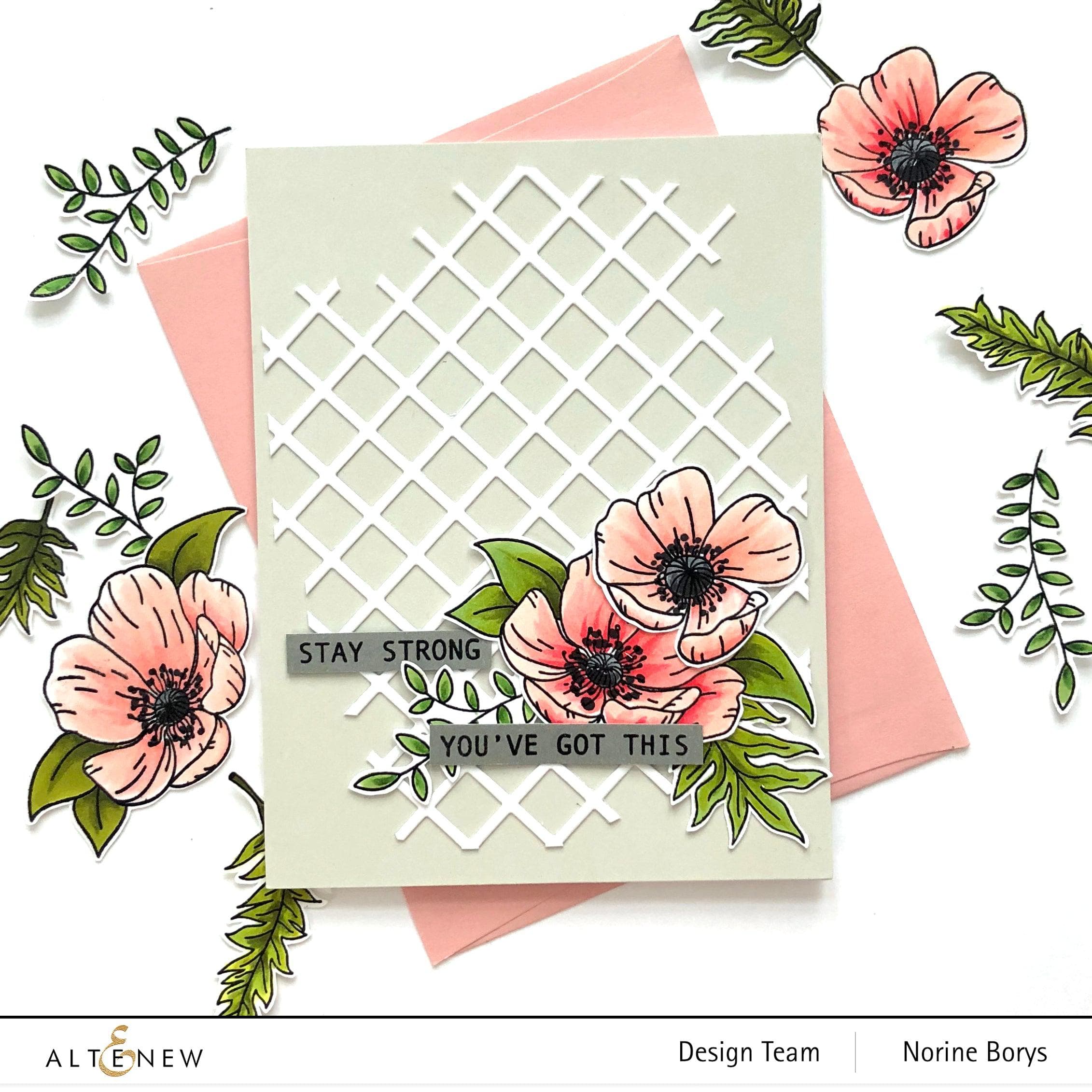 altenew-poppy-arrangement-stempel-stanzen-set-mohn-6x8 image 2