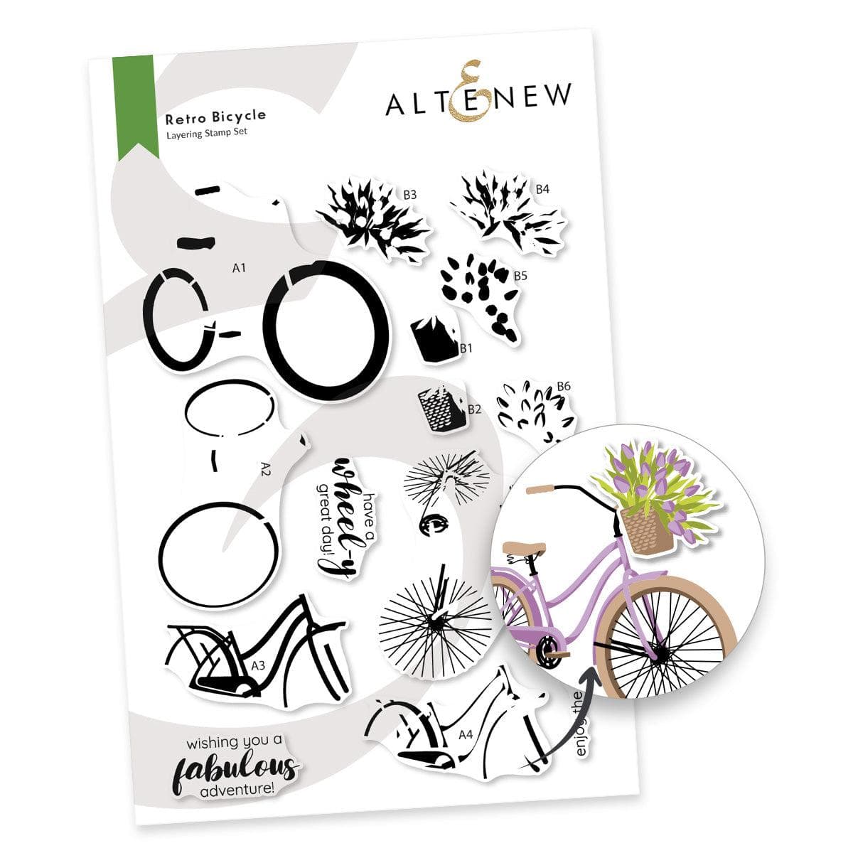 altenew-retro-bicycle-stempelset-fahrrad-6x8-inch image 1