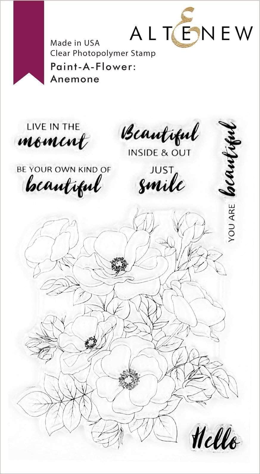 altenew-paint-a-flower-anemone-outline-stempelset-4x6-blumen image 1