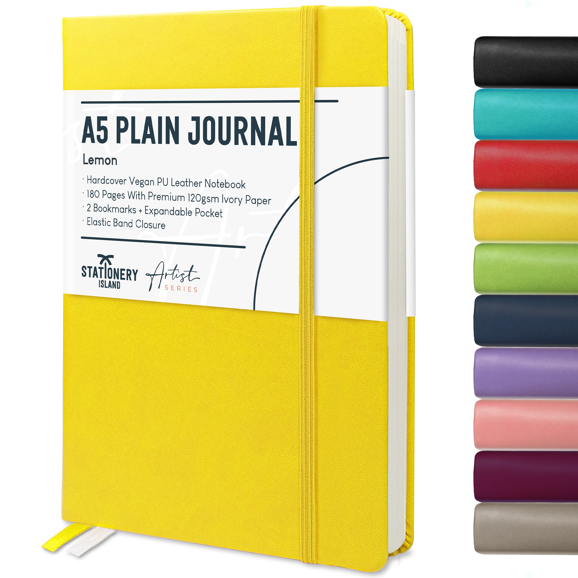 stationery-island-journals-a5-skizzenbuch-blanko-schwarz-180-s image 8