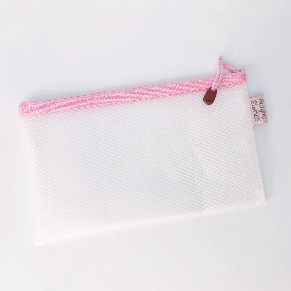 simple-stories-craft-storage-pouch-pink-klein-10x6 image 1