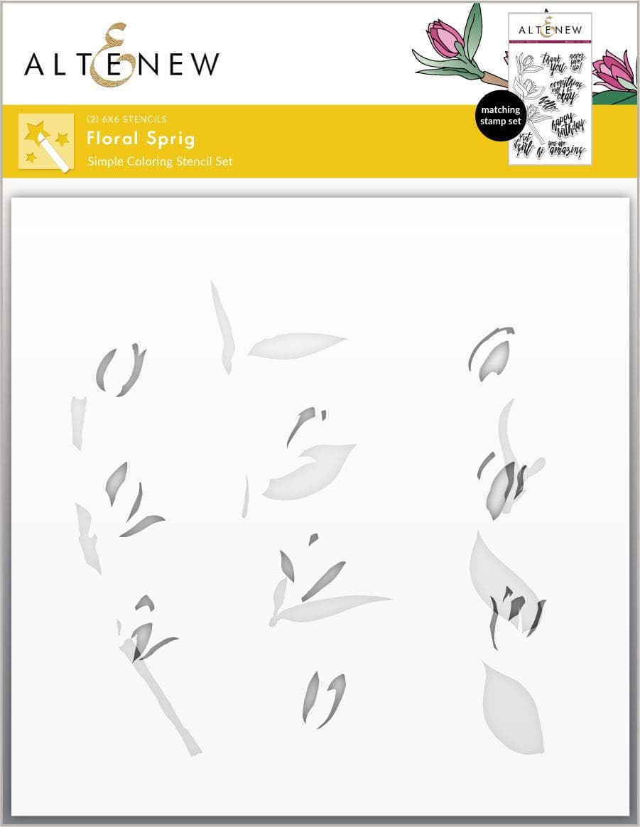 altenew-floral-sprig-schablonenset-blumen-2in1 image 1