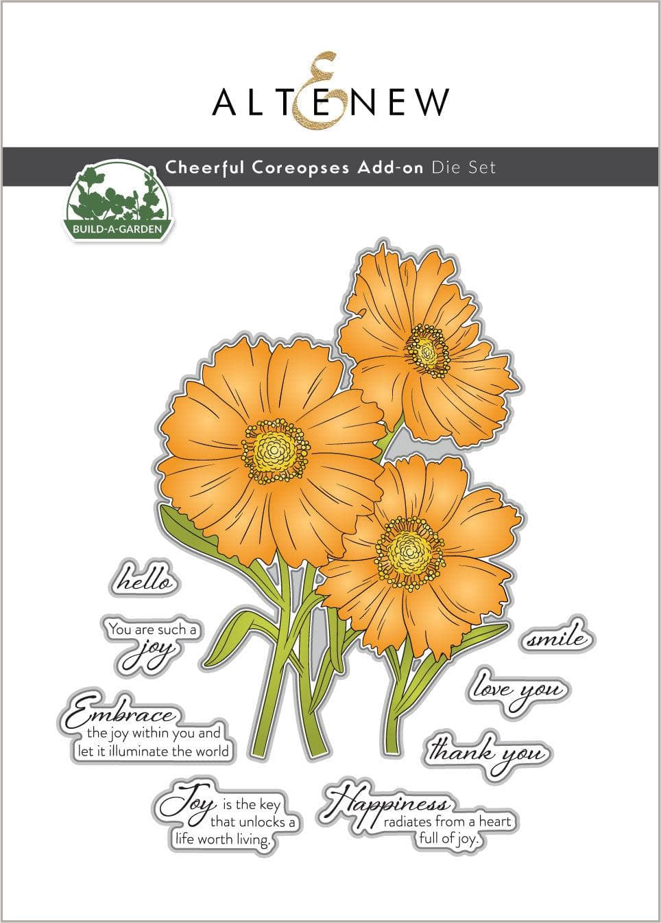 altenew-build-a-garden-cheerful-coreopses-stanzen-9-teilig image 1