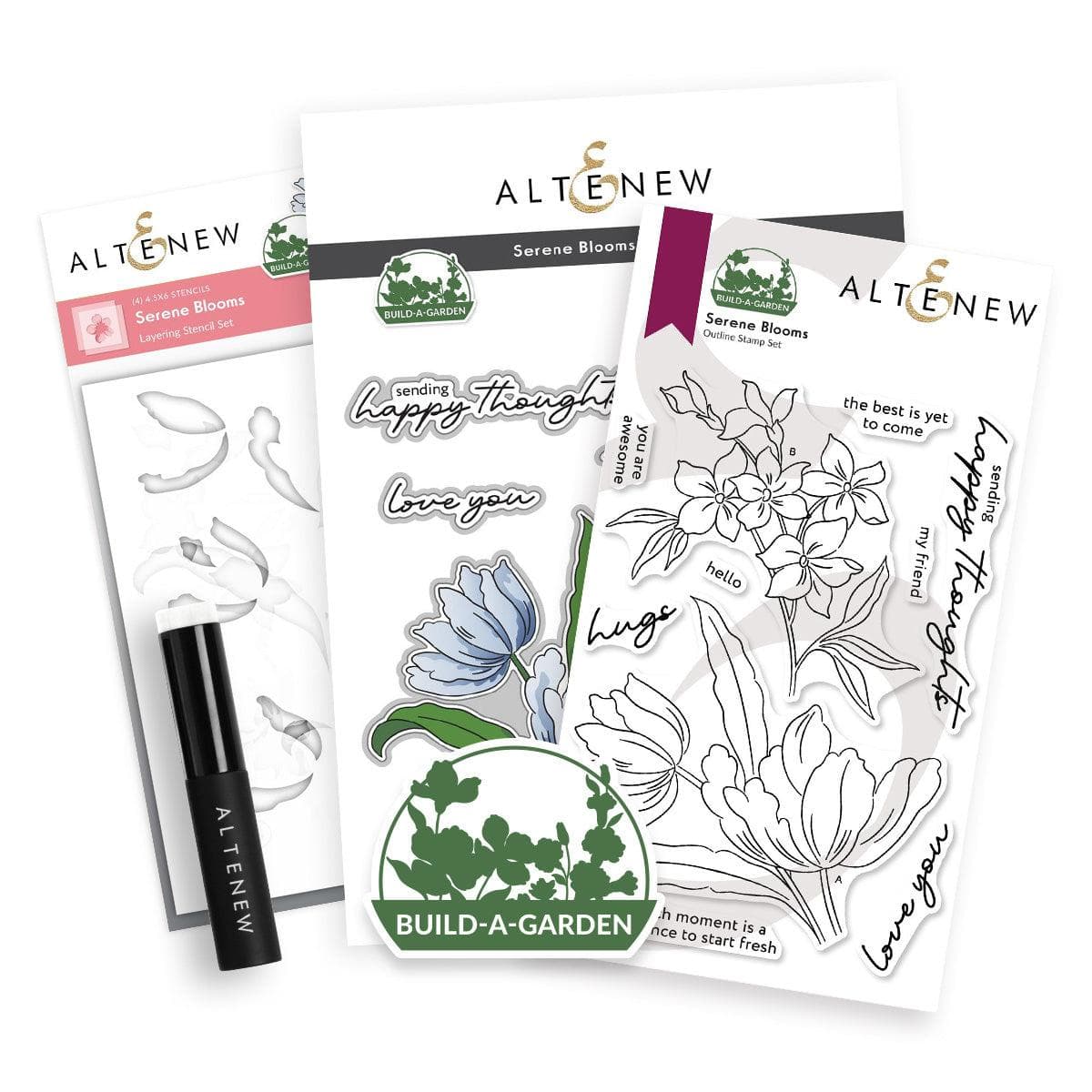 altenew-build-a-garden-serene-blooms-stempel-set-tulpe-3-teilig image 1