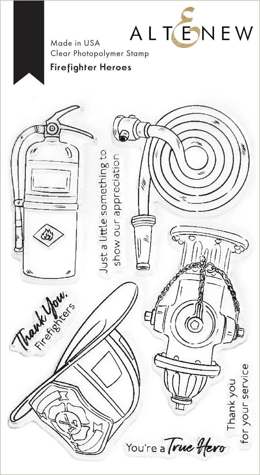 altenew-firefighter-heroes-stempelset-feuerwehr-clear-stamps-4x6 image 1