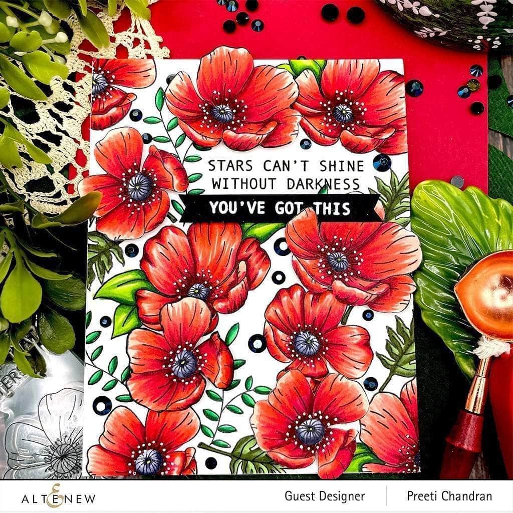 altenew-dies-poppy-arrangement-stanzschablonen-9-teilig image 6