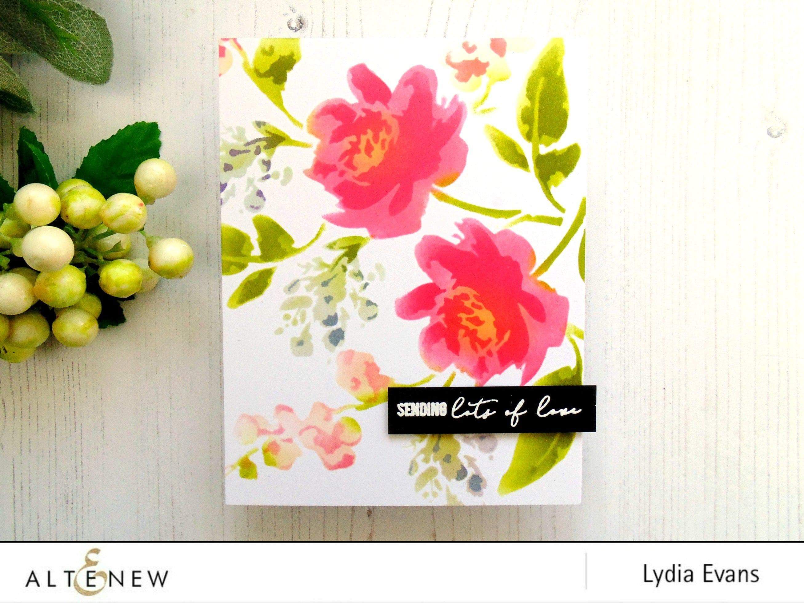altenew-watercolor-bouquet-stencil-schablone-floral-6x9 image 2