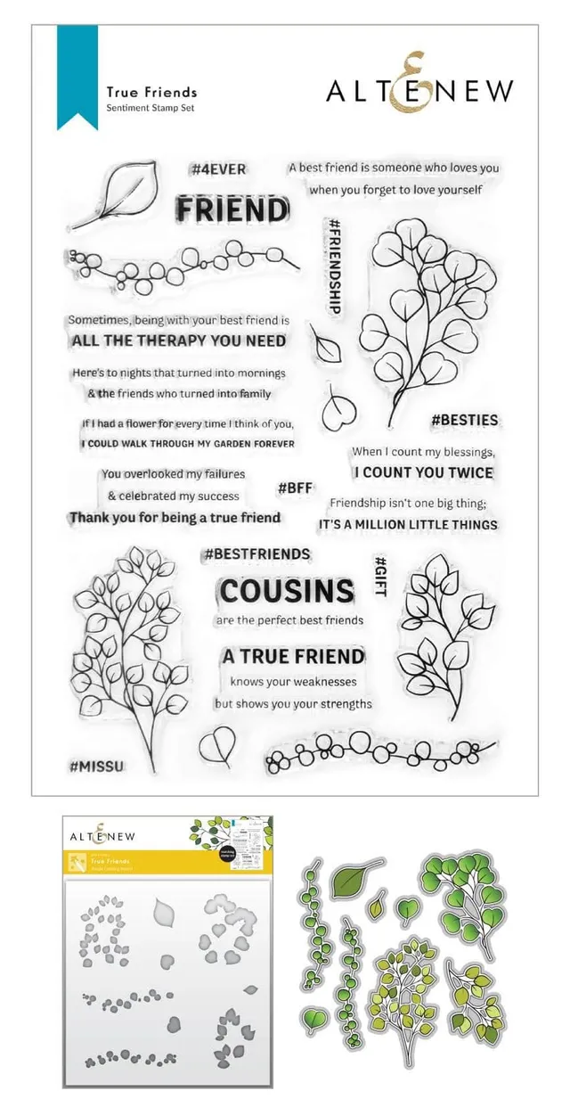 altenew-stencils-true-friends-coloring-stencil-6x6-schablone image 1