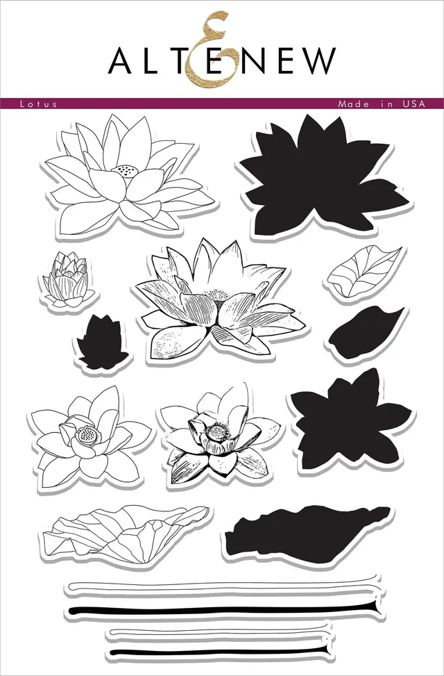 altenew-lotus-stamp-set-stempelset-6x8-layering-blumen image 1