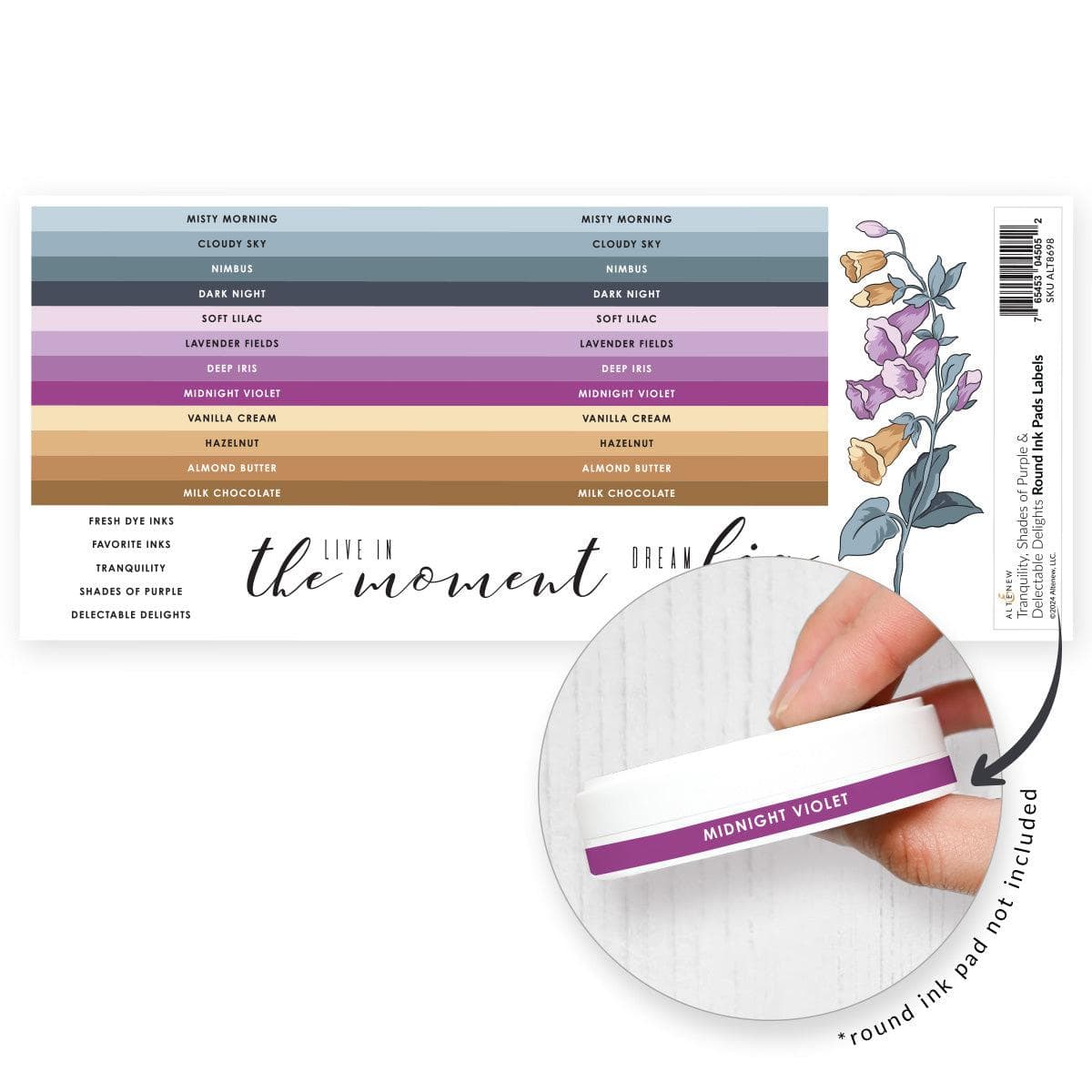 altenew-inks-round-ink-etiketten-tranquility-lila-set image 2
