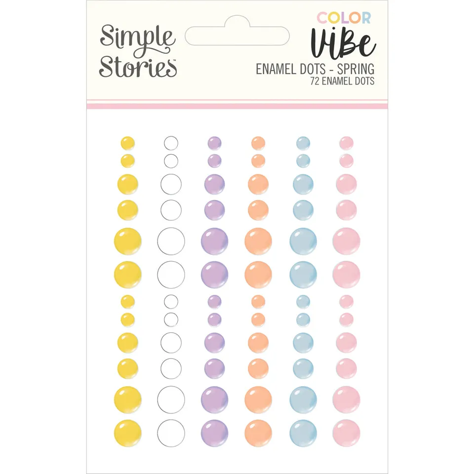simple-stories-color-vibe-enamel-dots-spring-72-halbperlen-sticker image 1