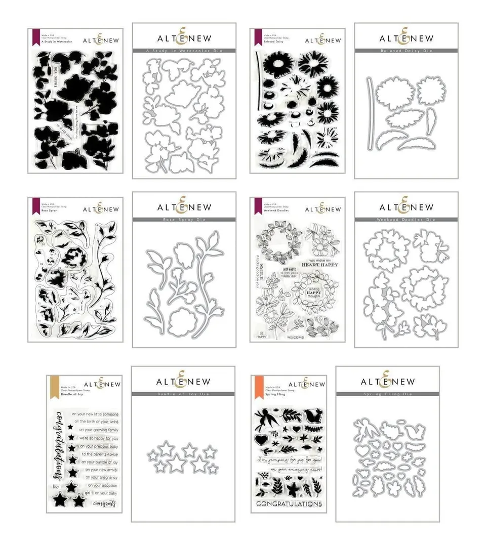 altenew-a-study-in-kindness-stempel-stanzen-bundle-12-teilig image 1