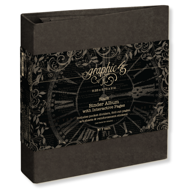 graphic-45-journaling-through-time-album-kit-bastelalbum-schwarz image 6