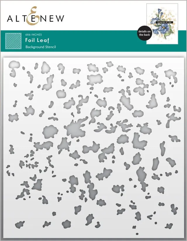 altenew-foil-leaf-background-schablone-15x15-cm-folien-effekt image 1