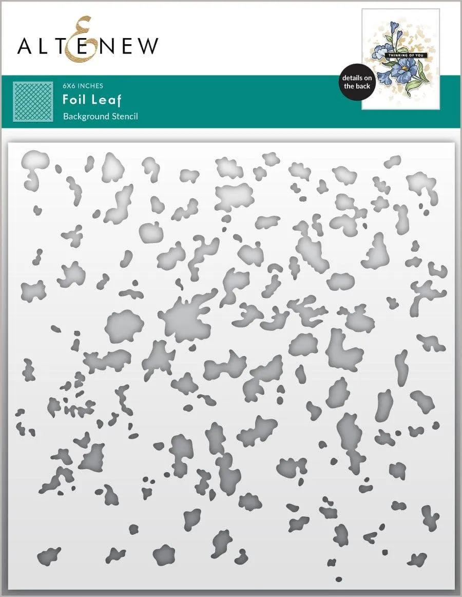 altenew-foil-leaf-background-schablone-15x15-cm-folien-effekt image 1