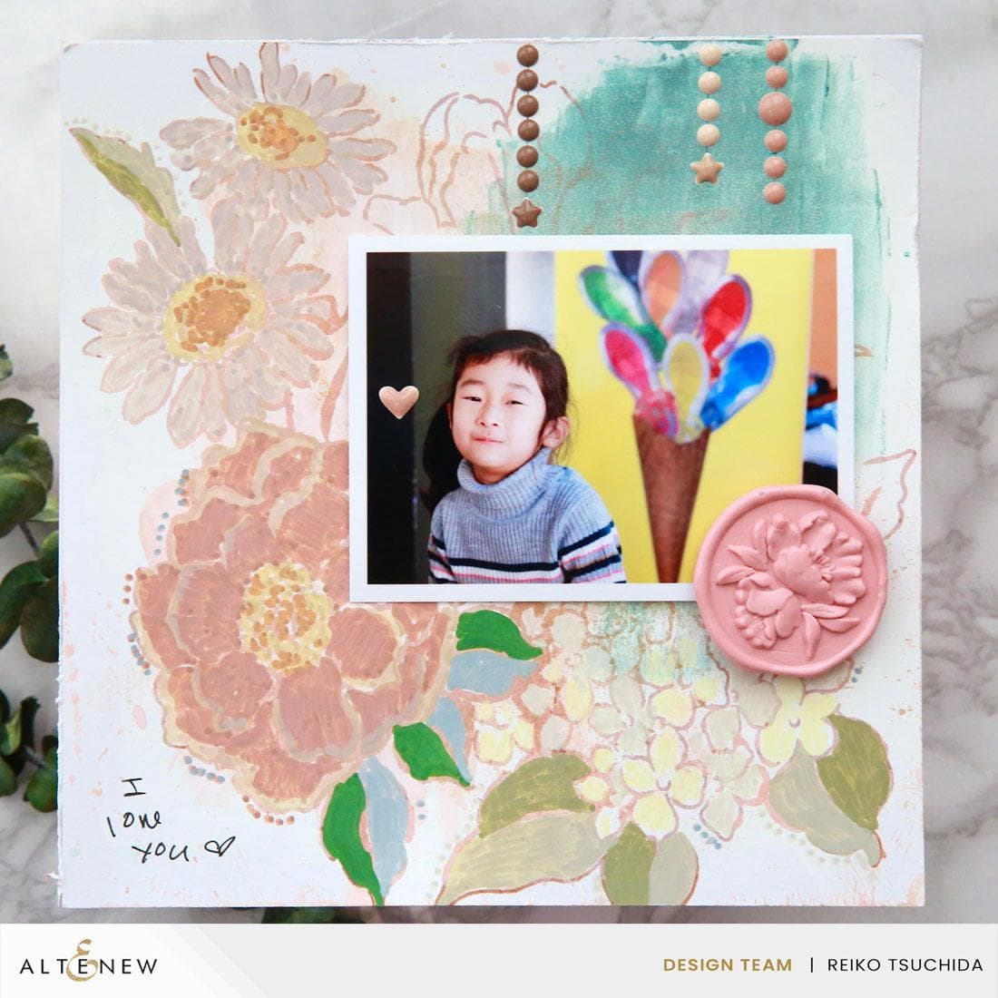 altenew-one-happy-bouquet-stempelset-blumen-6x8 image 4