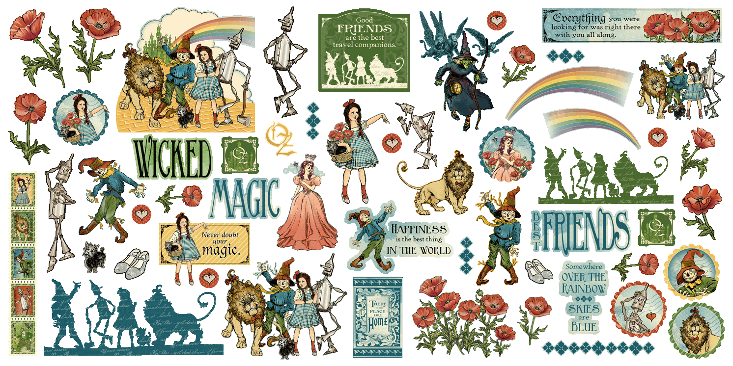 graphic-45-wonder-of-oz-ephemera-set-stanzteile-65-teile-zauberer-von-oz image 2