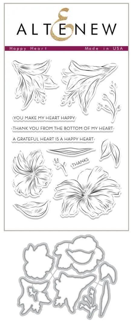altenew-happy-heart-stempelset-blumen-mit-spr-chen-13-teilig image 1