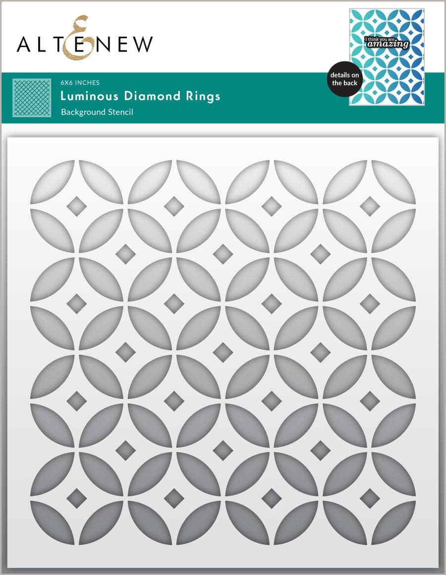 altenew-luminous-diamond-rings-schablone-6x6 image 1