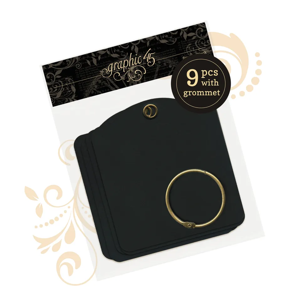 graphic-45-staples-square-tags-album-schwarz-9-tags image 1