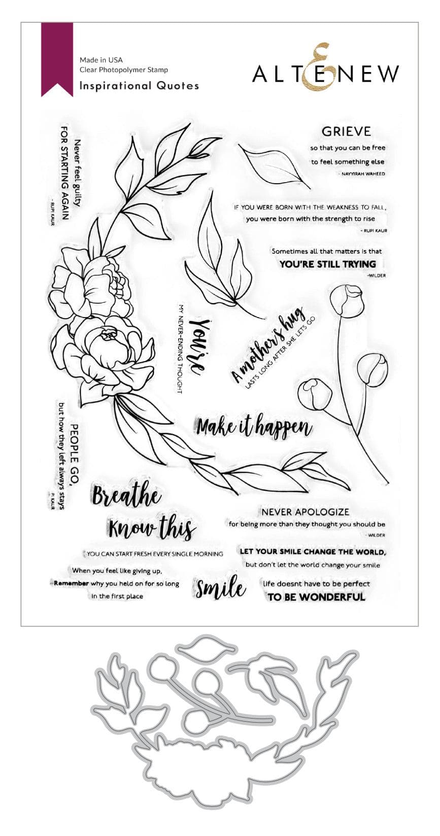 altenew-inspirational-quotes-stempel-blumenkranz-bundle image 1