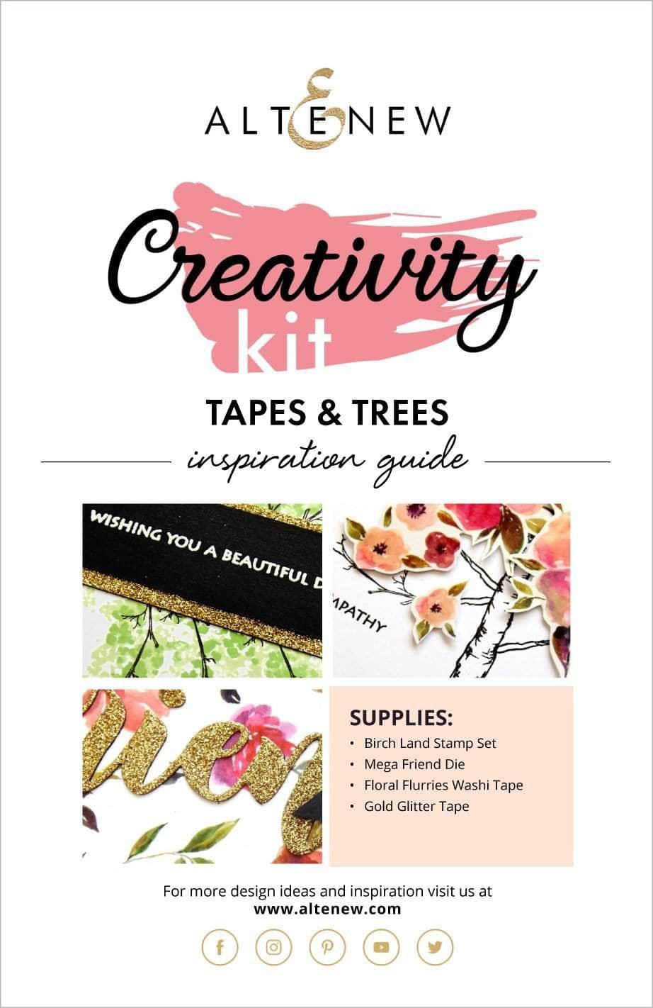 altenew-paper-more-tapes-trees-anleitungsheft-kartenideen image 1