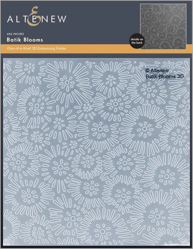 altenew-batik-blooms-3d-embossing-folder-blumen-6x6 image 1