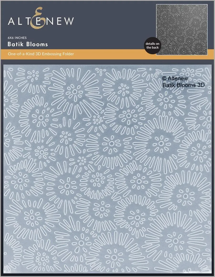 altenew-batik-blooms-3d-embossing-folder-blumen-6x6 image 1