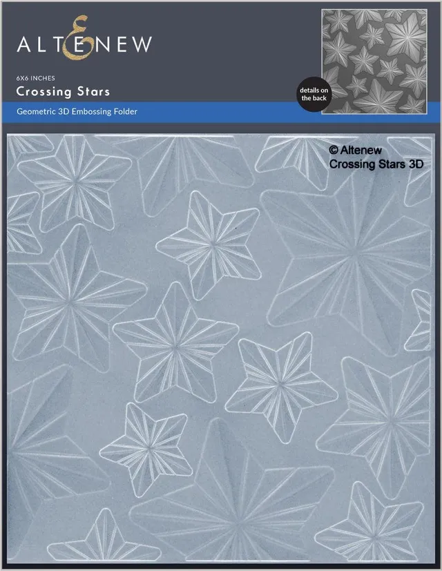 altenew-crossing-stars-3d-embossing-folder-sterne-6x6 image 1