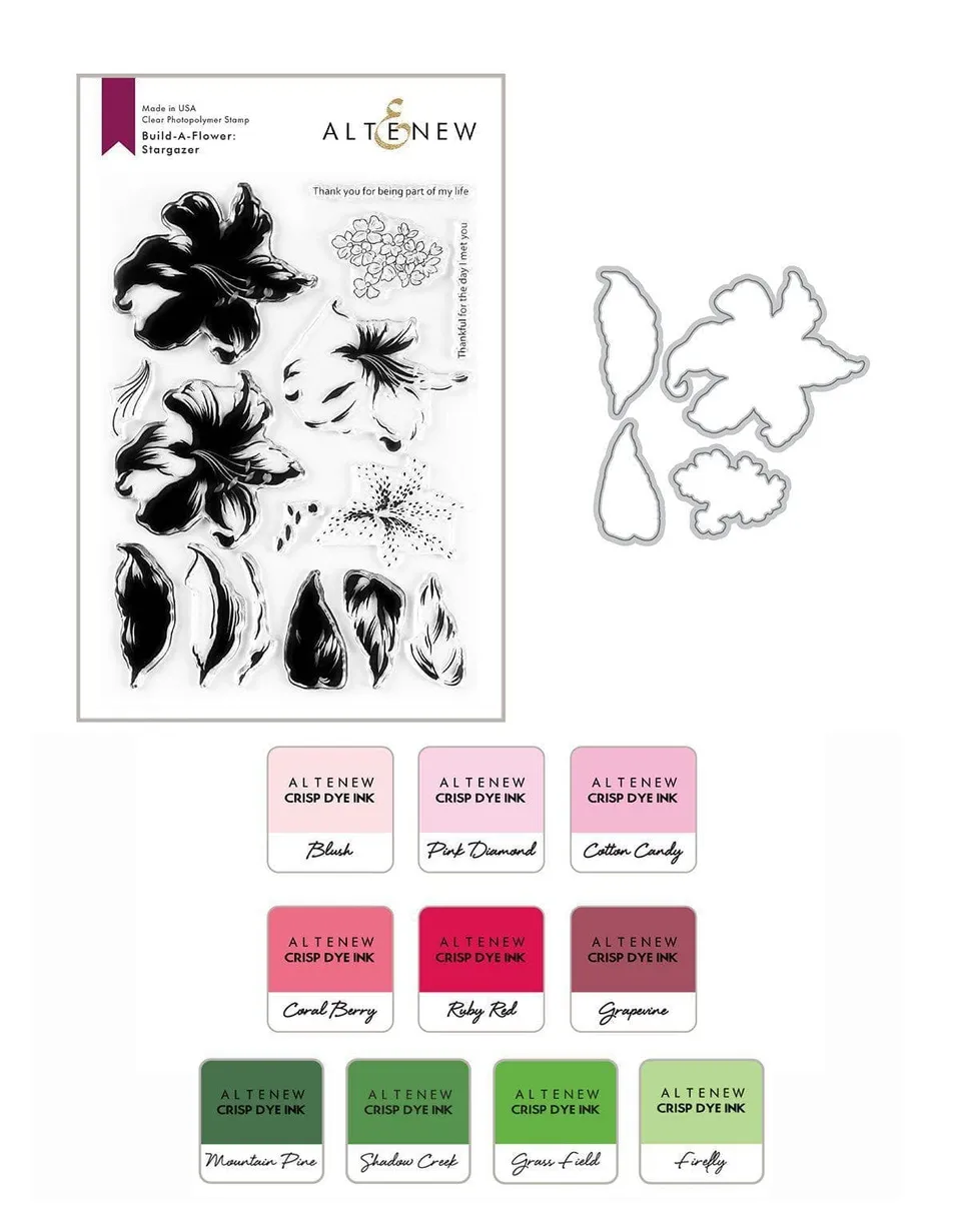 altenew-build-a-flower-stargazer-stempel-stanzen-ink-bundle image 1