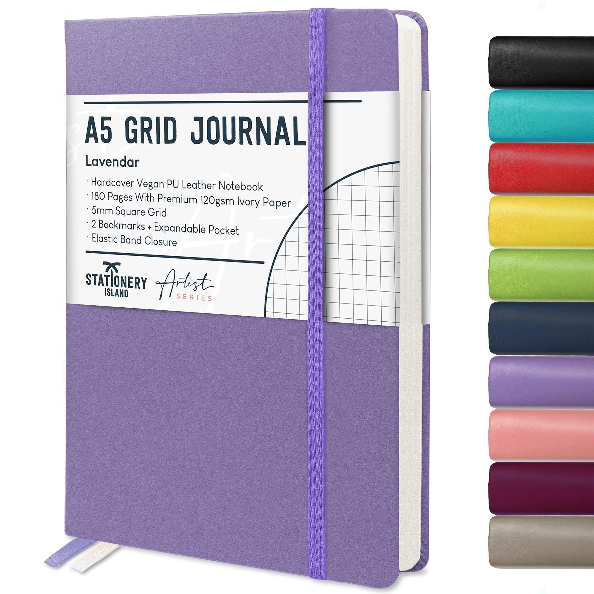 stationery-island-journals-a5-grid-journal-notizbuch-schwarz-kariert image 7