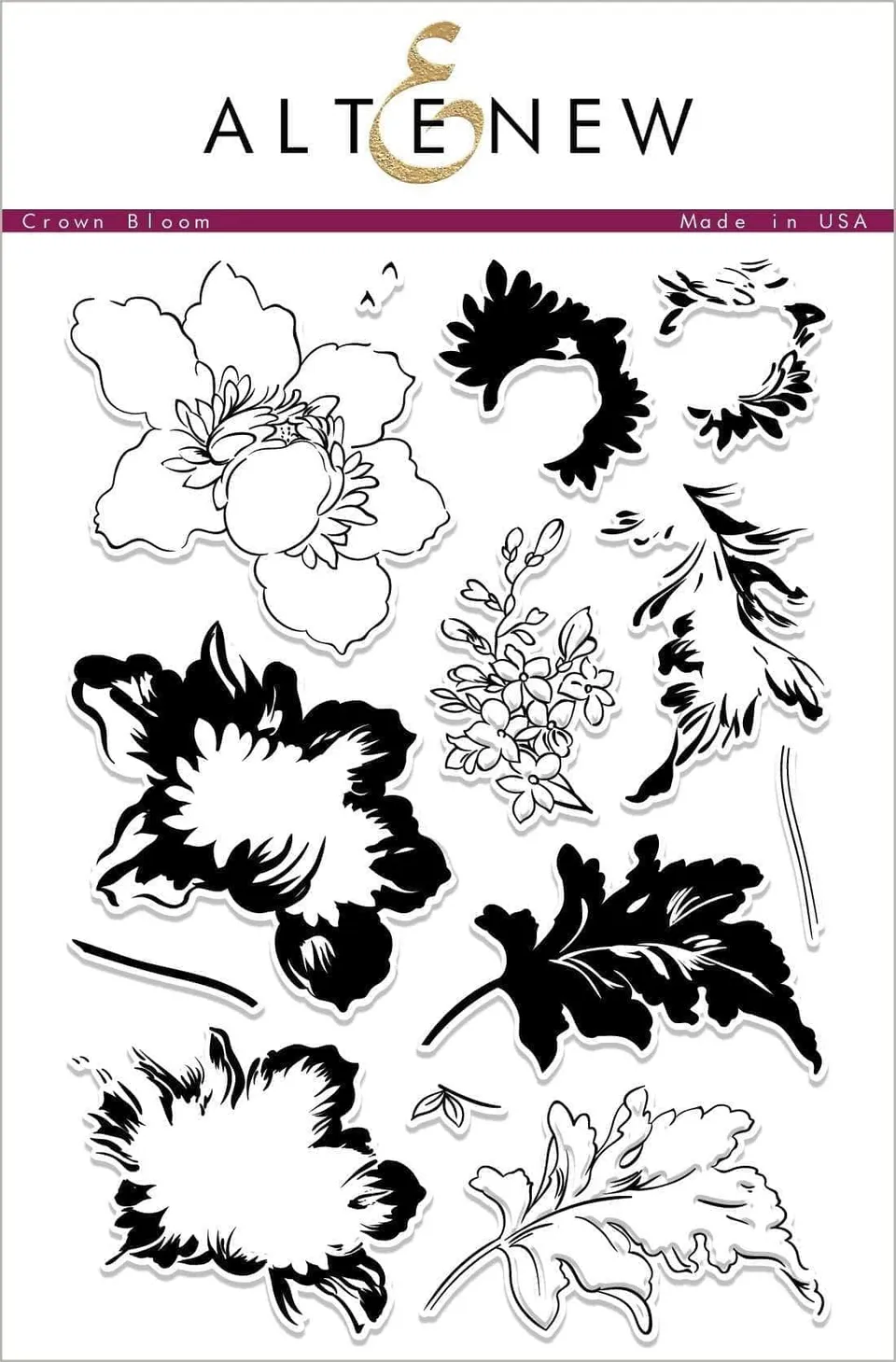altenew-crown-bloom-stempelset-pfingstrose-6x8-zoll-13-tlg image 1