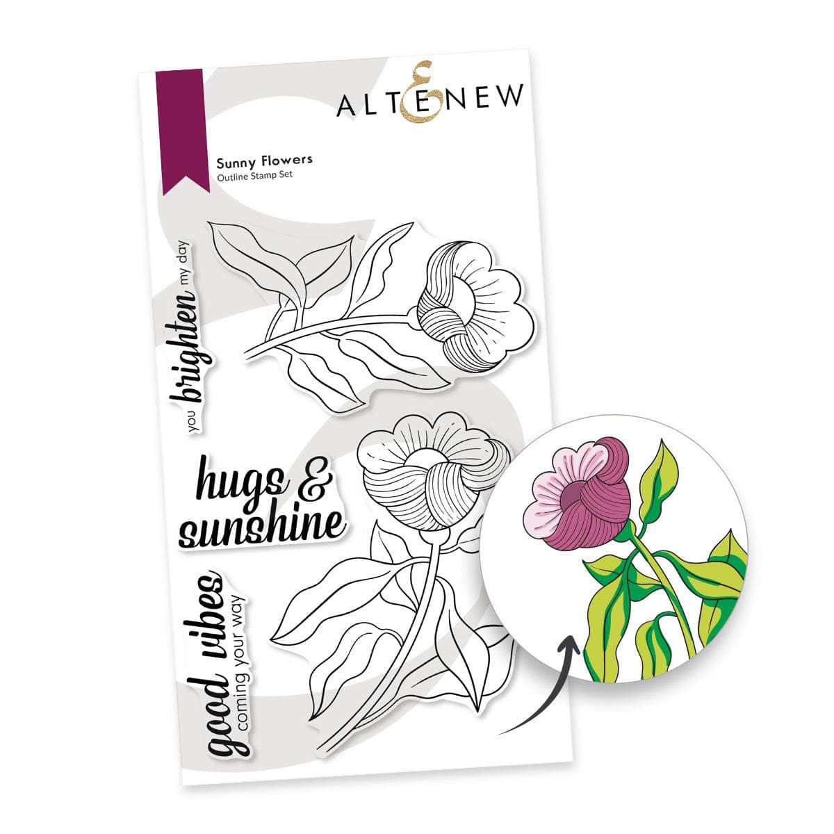 altenew-sunny-flowers-complete-bundle-stempel-stanzen-6x6 image 5
