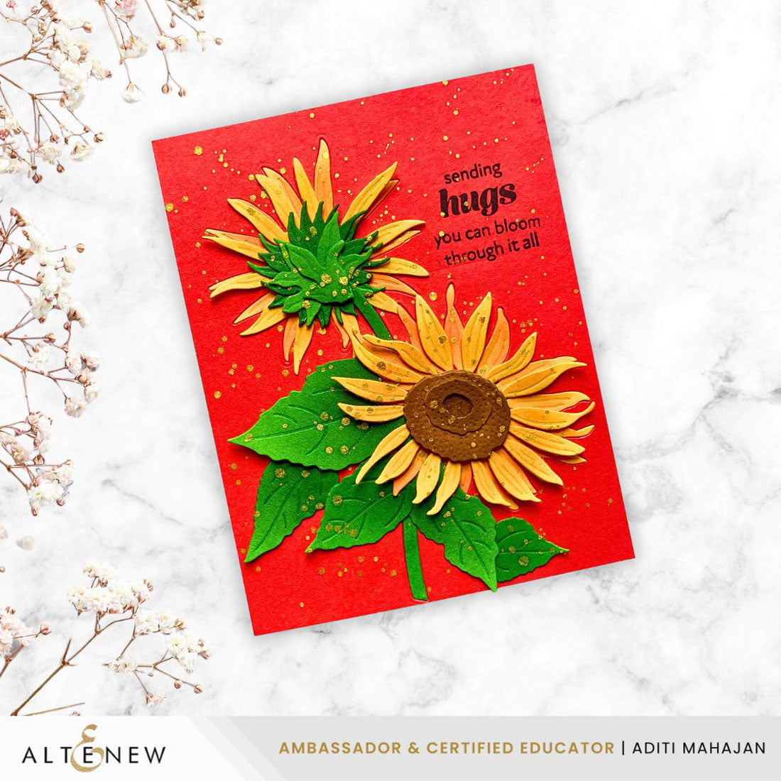 altenew-craft-a-flower-sunflowers-stanzen-layering-set image 6