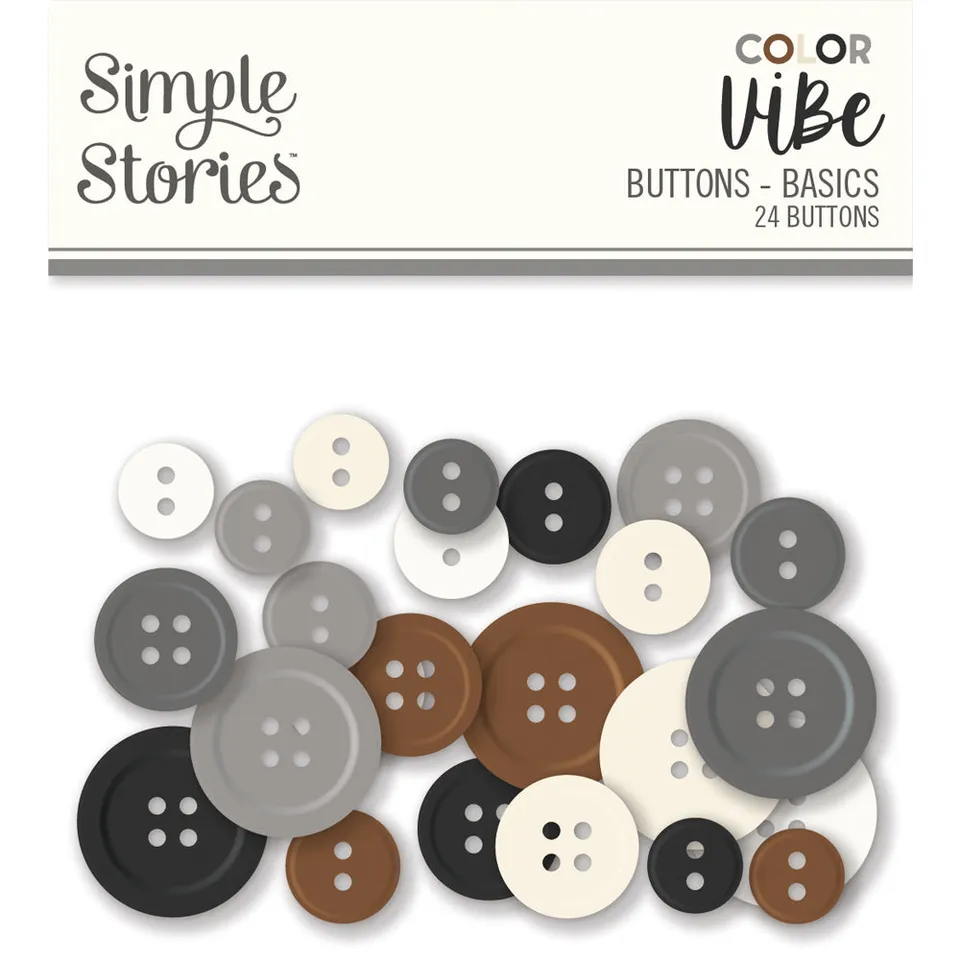 simple-stories-color-vibe-basics-buttons-deko-24-st-ck image 1