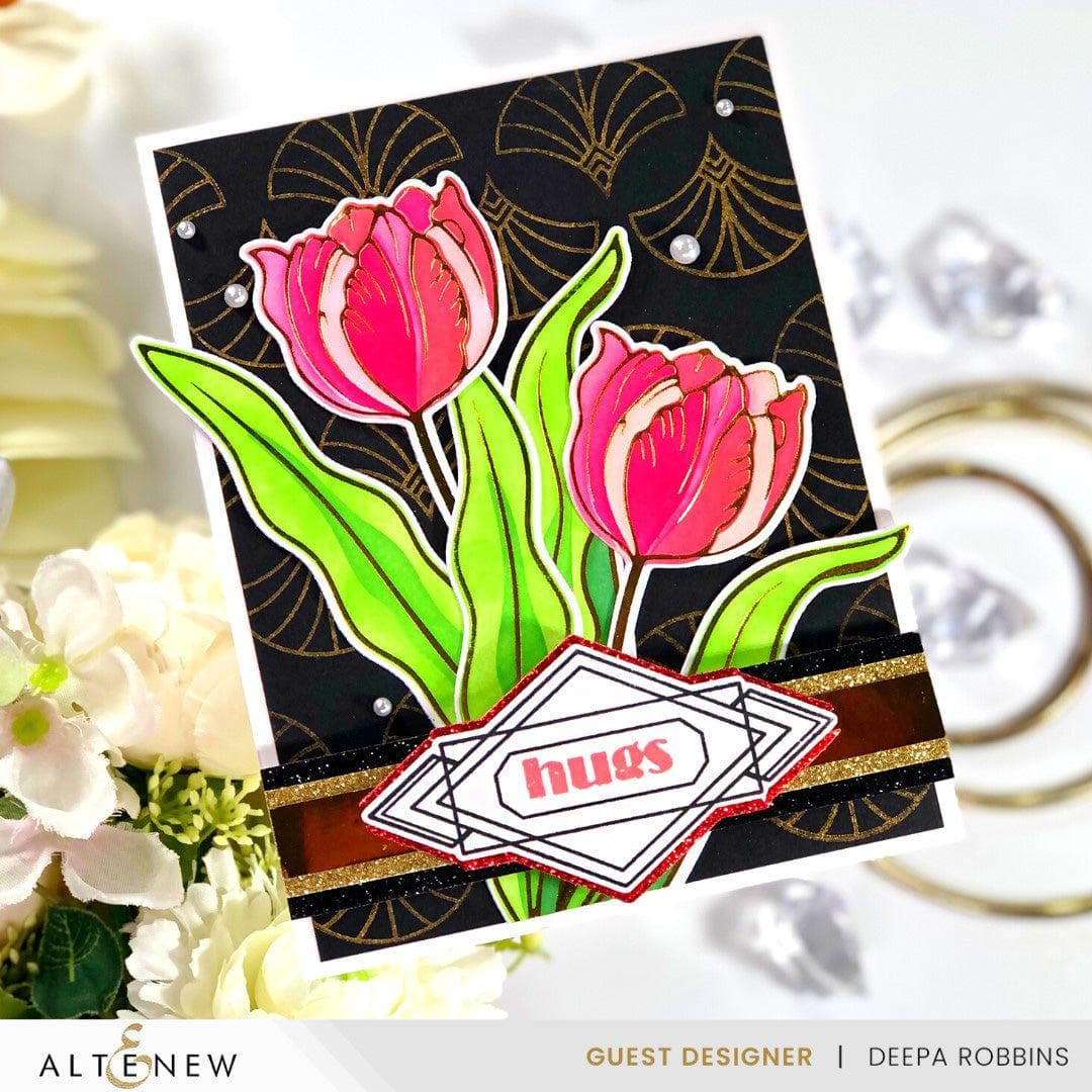 altenew-spark-joy-blushing-tulip-stanzschablone-tulpe image 6